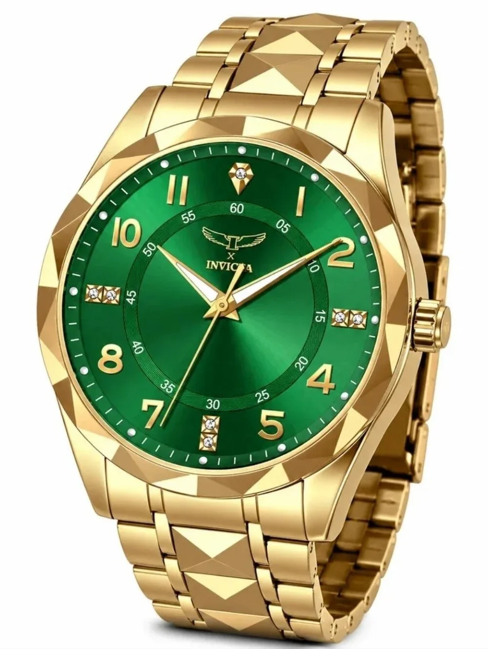Invicta Specialty I by Invicta Men's Watch - 41mm Gold Bracelet Green Dial 69021